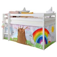 MID.YOU VYVÝŠENÁ POSTEĽ, 90/200 cm biela