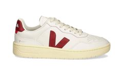 Veja V-90 Leather Ext White Marsala Ženy - Tenisky Veja - Bílá - VD2003657A-7 - Size: 7