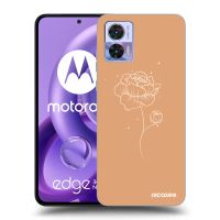 Silikónový čierny obal pre Motorola Edge 30 Neo - Peonies