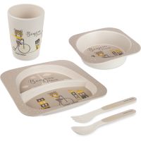 canpol babies Bonjour Paris Set набір посуду для дітей Beige 5 кс