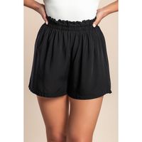 Shorts Mit Elastischem Bund, Schwarz