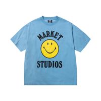 MARKET Smiley Mood Tee Blue - Pánske - Tričko MARKET - Modré - SS0603-BLUE - Veľkosť: XL