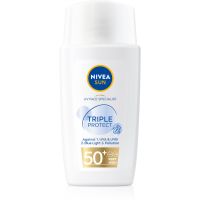 Nivea Sun Triple Protect lahka vlažilna krema za sončenje SPF 50+ 40 ml