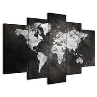 artgeist LEINWANDBILD, mapa sveta, 100/50/1,2 cm