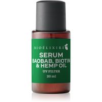 Bioélixire Serum Baobab, Biotin & Hemp Oil серум за увредена и крехка коса с UV филтър 20 мл.