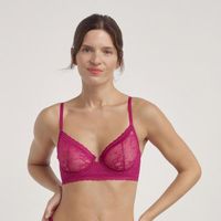 DIM ROMANCE UNDERWIRE FULL CUP BRA - Women's Lace Bra - Red