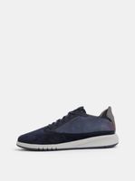 Dark blue men's suede sneakers Geox Aerantis - Men's