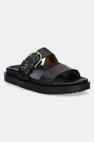 Tommy Hilfiger șlapi de piele LEATHER SPORTY MULE