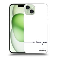 Silikónový prehľadný obal pre Apple iPhone 15 Plus - Milujem ťa