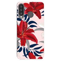 Silikónový prehľadný obal pre Huawei P30 Lite - Red Lily