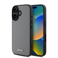 DKNY PU LEATHER SILVER Zaščitni pokrov Apple iPhone 16 siva