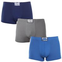 3PACK pánské boxerky Styx klasická guma vícebarevné (3Q96837) L