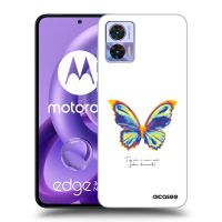 Silikónový prehľadný obal pre Motorola Edge 30 Neo - Diamanty White