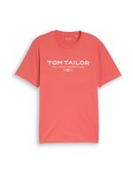 TOM TAILOR Majica  lubenica roza / bijela
