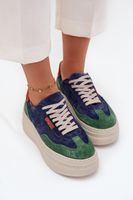 Zamszowe Sneakersy Damskie Na Platformie Zazoo