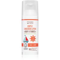 WoodenSpoon Baby & Family zaštitno mlijeko za sunčanje za cijelu obitelj SPF 50 50 ml