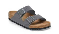 Birkenstock Arizona Vegan Birkibuc Regular Fit Concrete Gray Femei - Sandale Birkenstock - Gri - 1030590-7.5 - Size: 7.5