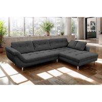 Livetastic ROHOVÁ SEDAČKA, plast, textil, kompozitné drevo, antracitová