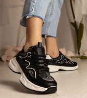 Gemre Czarne sneakersy damskie sportowe Maurita