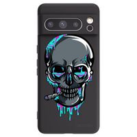 Silikónový čierny obal pre Google Pixel 8 Pro - EARTH - Lebka 3.0