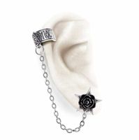 kolczyki ALCHEMY GOTHIC - Black Rose - Rosa Nocta Earcuff