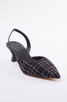 Trendyol Black Tweed Women's Low Heel Shoes