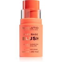 Makeup Revolution Fast Base toniran balzam za ustnice in lica odtenek Peach 14 g