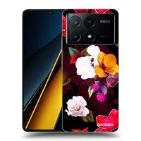 Silikónový prehľadný obal pre Xiaomi Poco X6 Pro - Flowers and Berries
