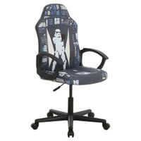 Star Wars HERNÍ ŽIDLE, vzhled kůže, šedá, černá, bílá, světle modrá