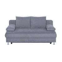 P & B ROZKLADACIA POHOVKA, textil, kompozitné drevo, sivá