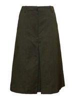 Heavy Cotton Blend Midi Skirt