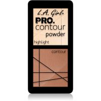 L.A. Girl Cosmetics PRO. Contour Powder Patela pentru conturul fetei culoare Light 5.6 g