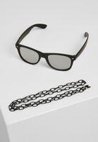 Likoma Mirror With Chain Sunglasses Black/Silver