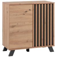 MID.YOU KOMODA, antracitová, dub artisan, 80/85/40 cm