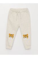 LC Waikiki Baby Boy Jogger Tracksuit Bottoms with an Elastic Printed Waist.