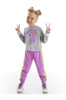 Denokids Unicorn Lilac Girl's Tracksuit Set