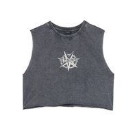 Cropp - Majica z aplikacijo - temno siva