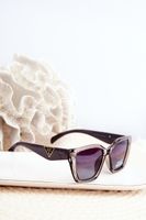 Women's Classic Sunglasses with Gold Detailing UV400 Grey