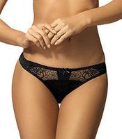 Gorteks Pamela embroidered thong blac