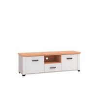 Landscape TV DIEL, dub artisan, biela, 147/48/41 cm