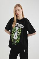 DEFACTO Cool Rick And Morty Oversize Wide Fit Short Sleeve T-Shirt