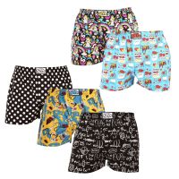 5PACK pánské trenky Styx art klasická guma vícebarevné (5A1180206) M