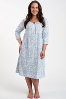 Noční košile Italian Fashion Antonie - bavlna Světle modrá 2XL