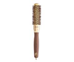 Okrúhla fúkacia kefa na vlasy Olivia Garden Expert Blowout Shine Gold  a  Brown - 25 mm (ID2048) + darček zadarmo