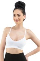 Sportovní podprsenka s vycpávkami Gina 07021P - ECO bambus Bílá S/M
