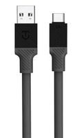 Kabel Tactical Fat Man Cable USB-A/USB-C 1m, šedá