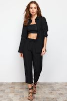 Trendyol Black Woven Shirt-Pants Set