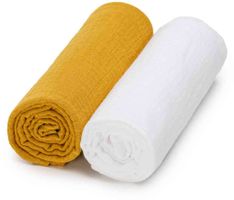 T-TOMI BIO Mušelínové plienky White + Mustard