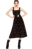 damenkleid KILLSTAR - Poisoned Rose - Black/Red XS