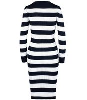 Pri Elegant striped dress with a LOVE heart